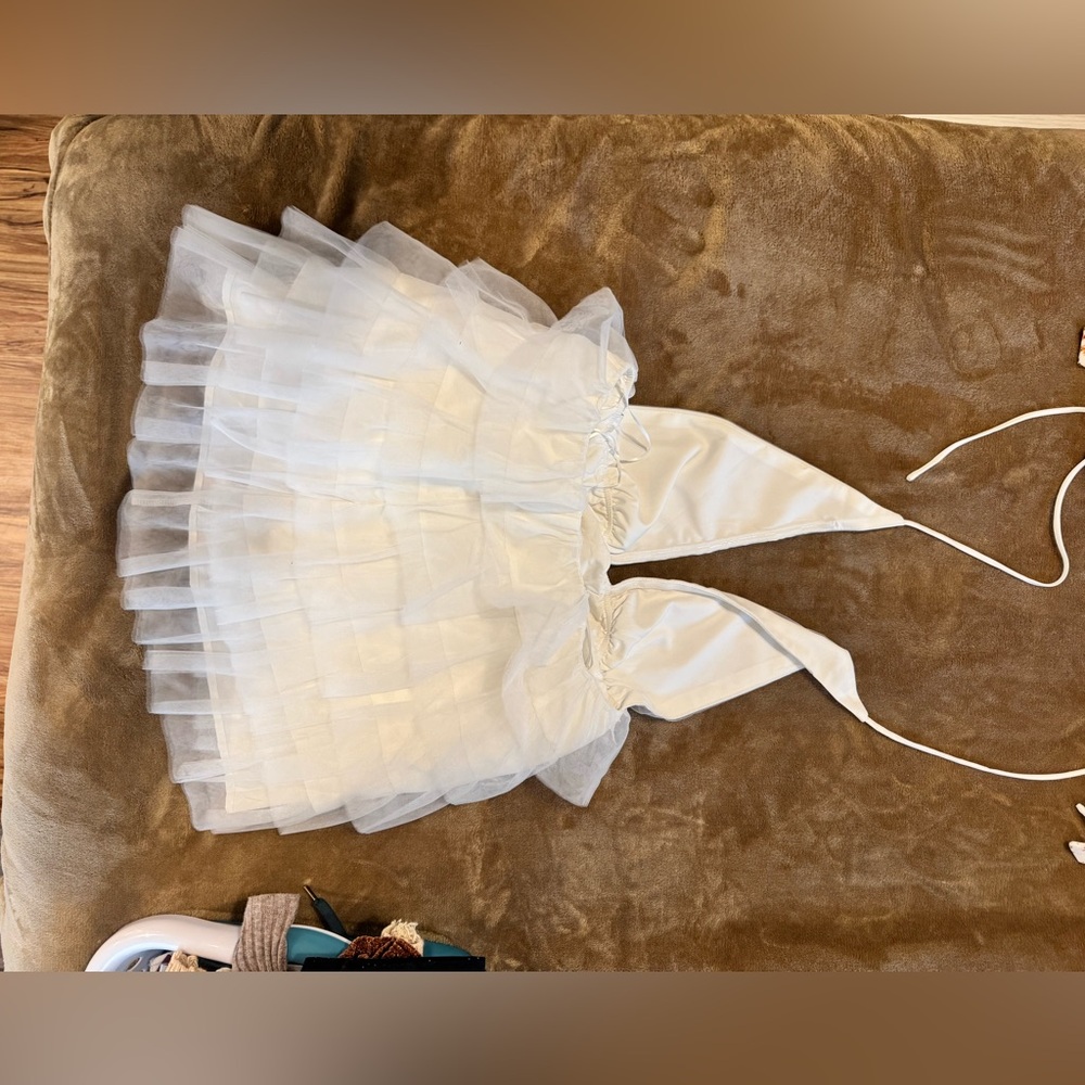 Ruffled backless party dress